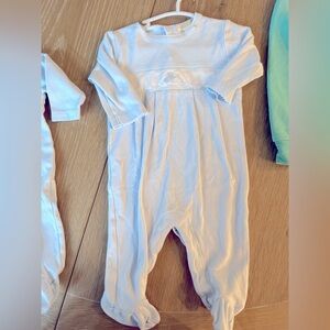 Kissy kissy stitched  bunny outfit with feet